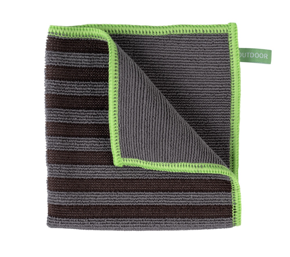 Microfiber cloths for coarse dirt, Set of 2, OUTDOOR, 30 x 30 cm, Black