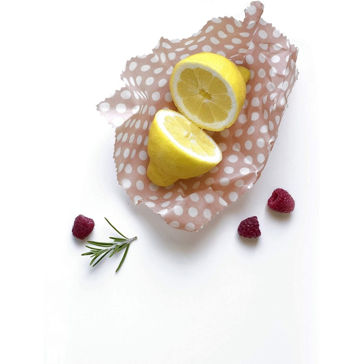 Eco Friendly wraps, Set of 3, Reusable, BEEWAX, Red / Yellow / Pink