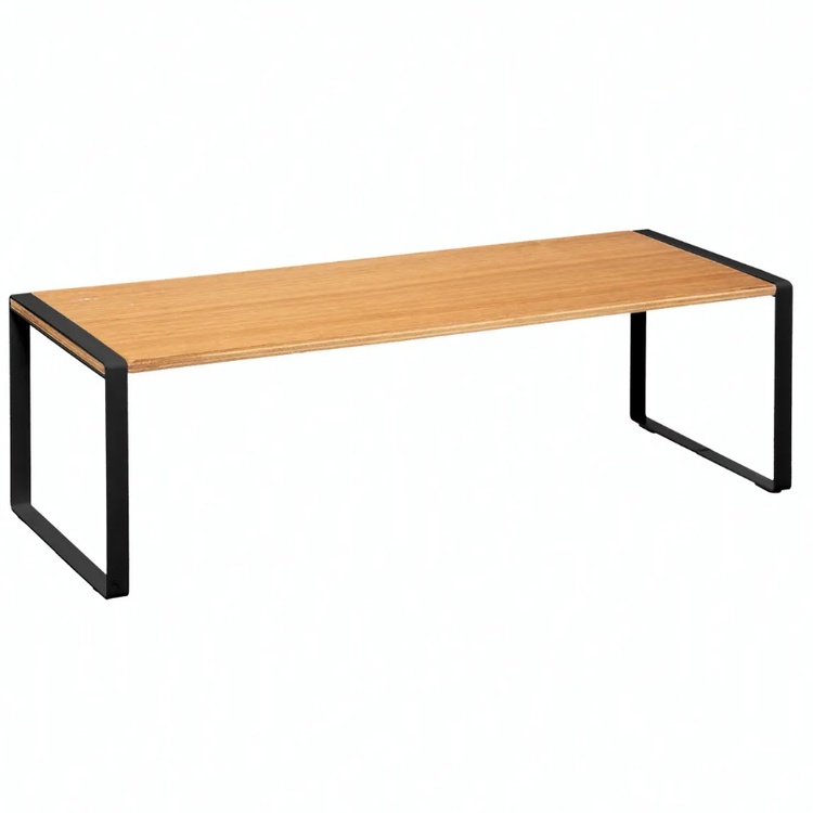 Mini extra shelf, BLACK & WOOD KITCHEN RACK, 50,5 x 18 x H 15 cm, Natural / Black