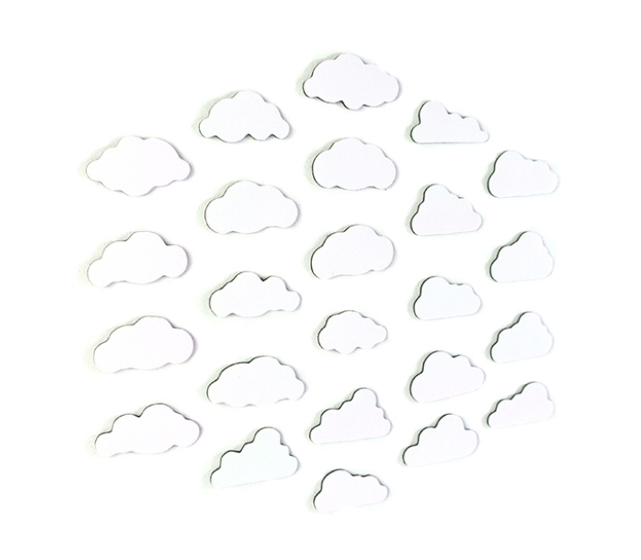 Magnetic dots, self-adhesive, Set of 24, ELEMENT CLOUD FLEX, White
