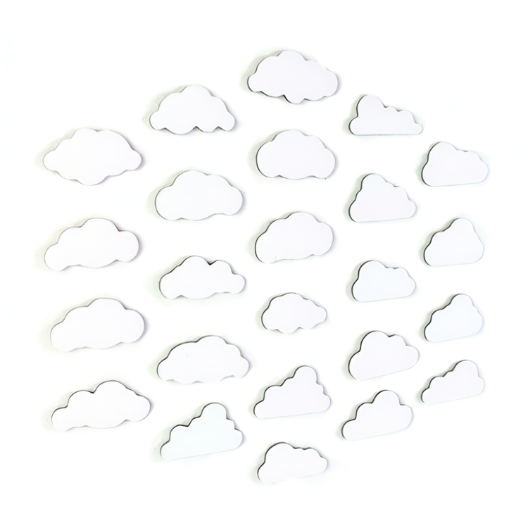 Magnetic dots, self-adhesive, Set of 24, ELEMENT CLOUD FLEX, White