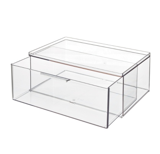 Drawer, Large High, THE HOME EDIT ALL-PURPOSE DRAWER , 26,7 x 17,8 x H 10,8 cm, Clear