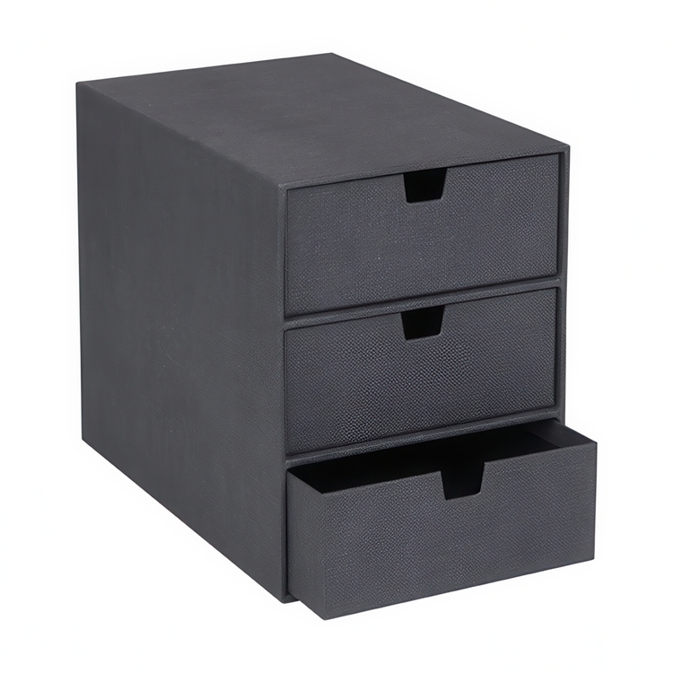 Mini chest of drawers 3 drawers, Ingrid canvas, Bigso, black