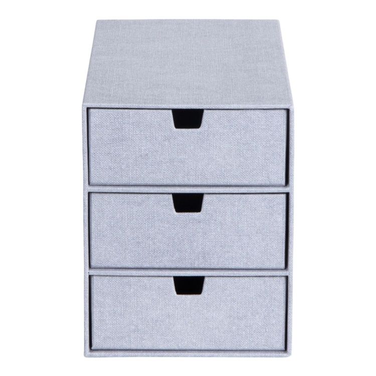 Drawer box storage, Slim, BIGSO INGRID CANVAS, 25,5 x 16 x H 20,5 cm