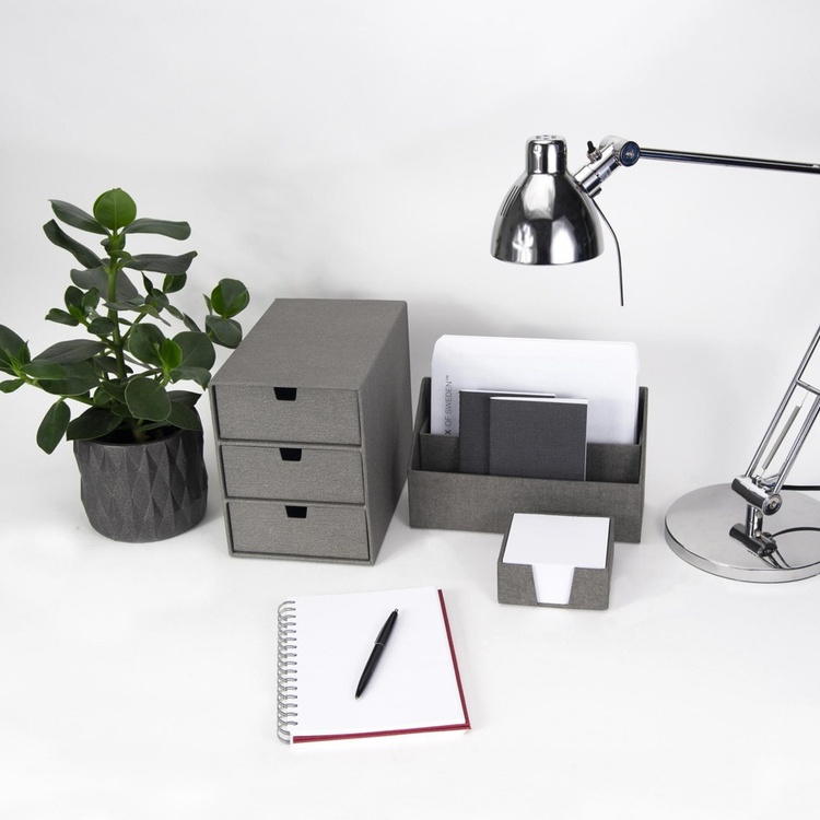 Mini chest of drawers 3 drawers, Ingrid canvas, Bigso