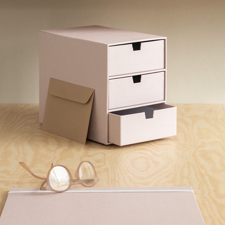 Drawer box storage, Slim, BIGSO INGRID RESTORE, 25,5 x 16 x H 20,5 cm