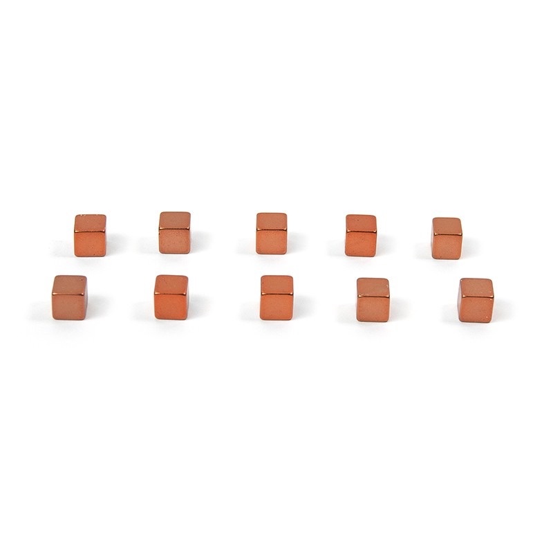 Magnets mini, Set of 10, KUBIQ, 0,5 cm, Copper