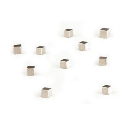 Magnets mini, set of 10, KUBIQ, 0,5cm, silver
