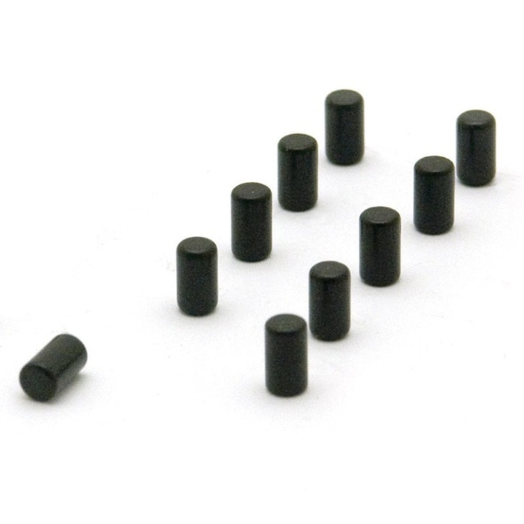 Magnets, Mini, Set of 10, MAGNUM, small and super strong, Ø 0,4 x H 0,7 cm , Black