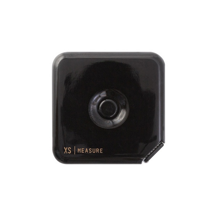 Mini Tape measure, 1,5 m, MIDORI XS, 3,8 × 3,8 cm, Black