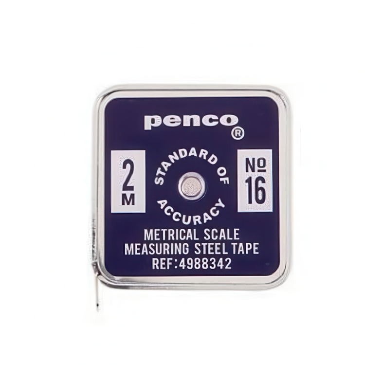 Tape measure, Metal, 2 m, PENCO POCKET, 4 x 4,5 cm
