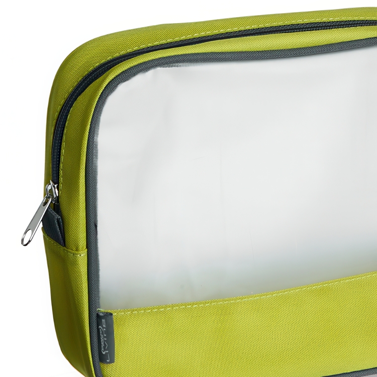 Toiletry Bag, TRAVEL SMART BAG MEDIUM, 18 x 5 x H 15 cm, Lime / Transparent