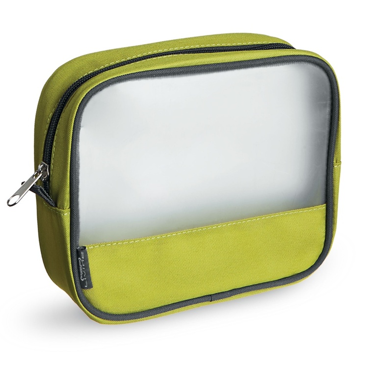 Toiletry Bag, TRAVEL SMART BAG MEDIUM, 18 x 5 x H 15 cm, Lime / Transparent