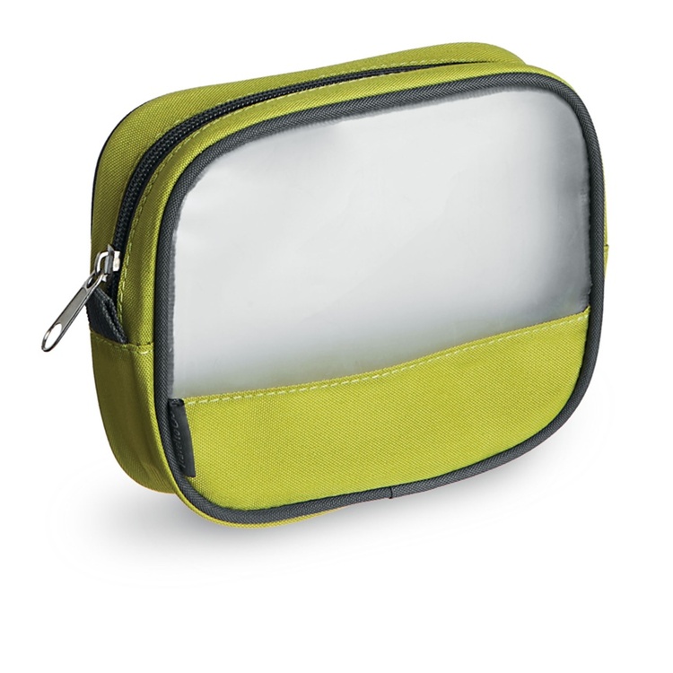 Toiletry Bag, TRAVEL SMART BAGS MALL, 16 x 4 x H 13, cm, Lime / Transparent