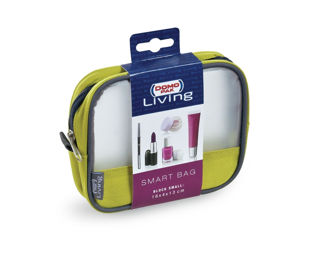 Toiletry Bag, TRAVEL SMART BAGS MALL, 16 x 4 x H 13, cm, Lime / Transparent