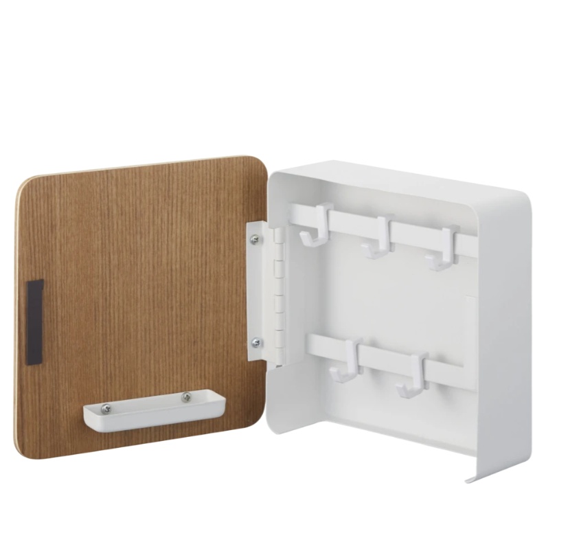 Key Cabinet, Magnetic, RIN SQUARE, Yamazaki, 16 x 16 cm, White / Nature