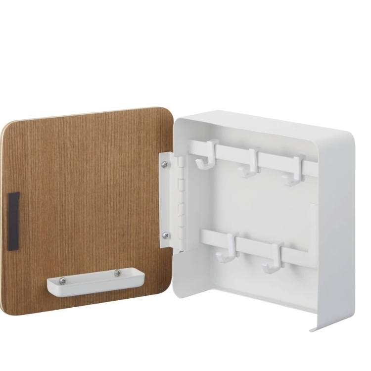 Key Cabinet, Magnetic, RIN SQUARE, Yamazaki, 16 x 16 cm, White / Nature