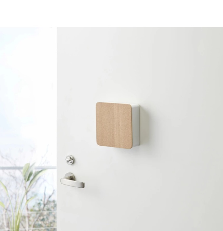 Key Cabinet, Magnetic, RIN SQUARE, Yamazaki, 16 x 16 cm, White / Nature