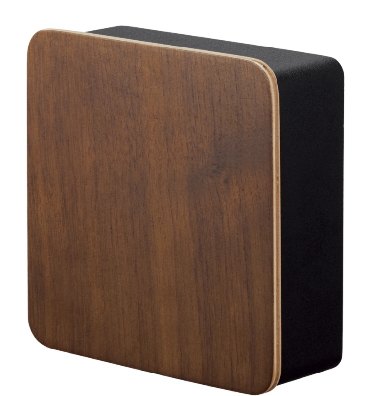 Key Cabinet, Magnetic, RIN SQUARE, Yamazaki, 16 x 16 cm, Black / Brown