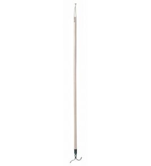 Bar with hook for wardrobe, REACH BAR, 100 cm, wood, White Wash