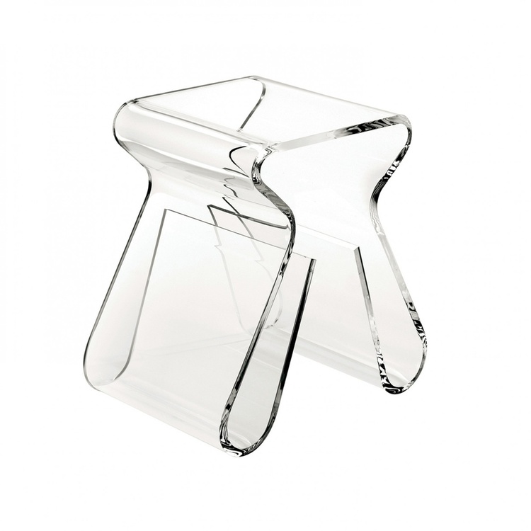 Stool / Table with storage, MAGINO, Umbra, Clear