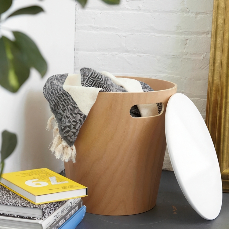 Stool / Table with storage, WOODROW, Umbra