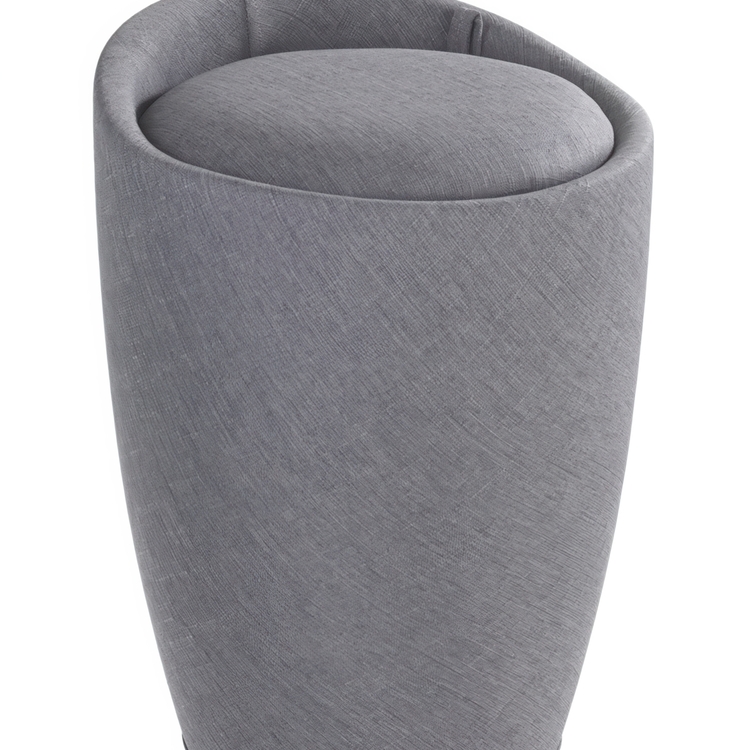 Stool with storage, CANDY, Ø 36 x H 50,5 cm, Grey