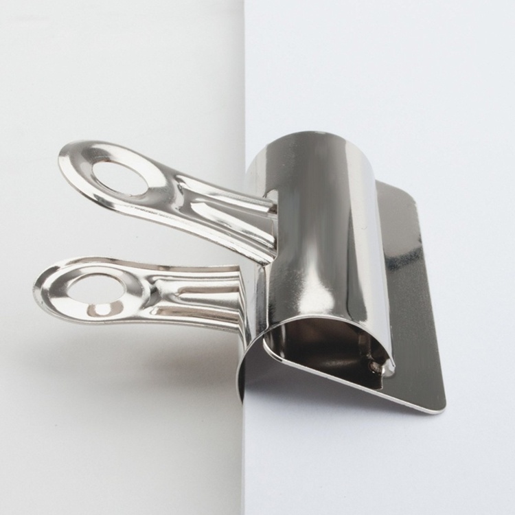 Paper Clips, Metal, Set of 4, BOSTON XL, 6,5 cm, Silver