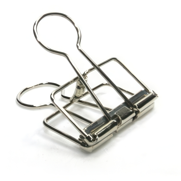 Foldback Clips, Set of 10, WIRE CLIPS, 32 mm, Deskstore, Silver