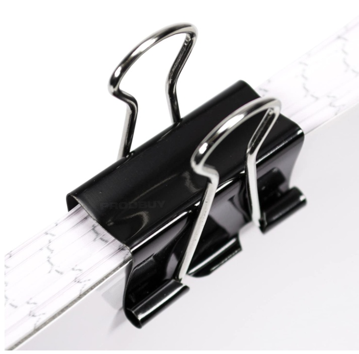 Fold Back Clips, 12 pcs, FOLDBACK SMALL, 25mm, black