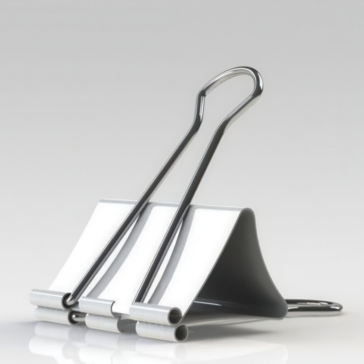 Paper Clips, Set of 12, FOLD BACK XL, 51mm, white