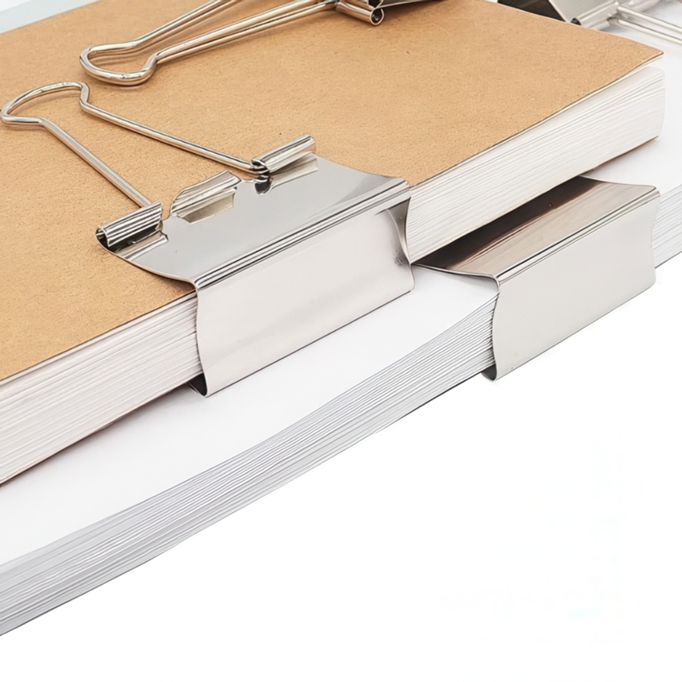 Paper Clips, Set of 4, FOLD BACK XL, 51mm, Silver