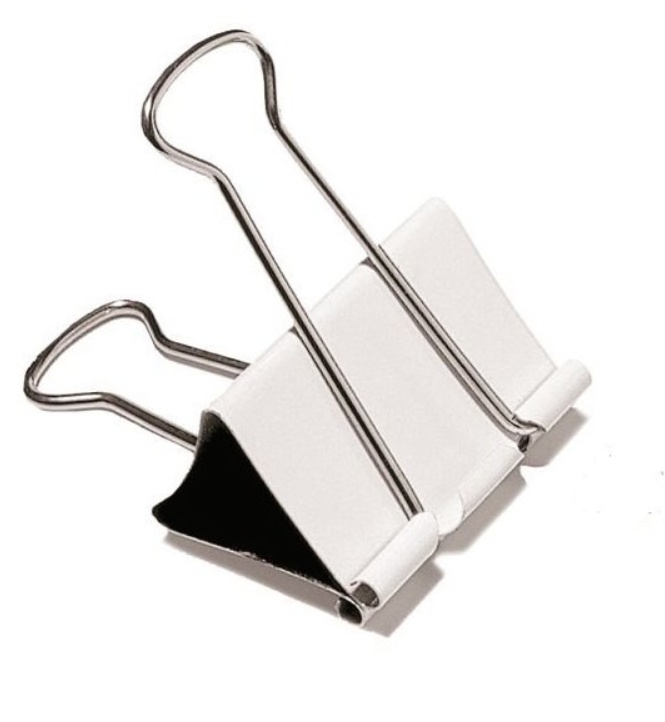 Paper Clips, Set of 5, FOLD BACK XL, 51mm, Deskstore, white