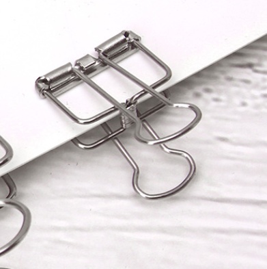 Foldback. set of 6, WIRE CLIPS SMALL 19mm, silver