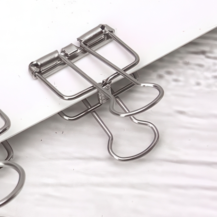 Foldback. set of 6, WIRE CLIPS SMALL 19mm, silver