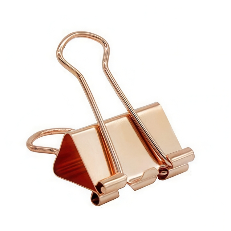 Clips, Set of 8, FOLD BACK SMALL, 25mm, copper