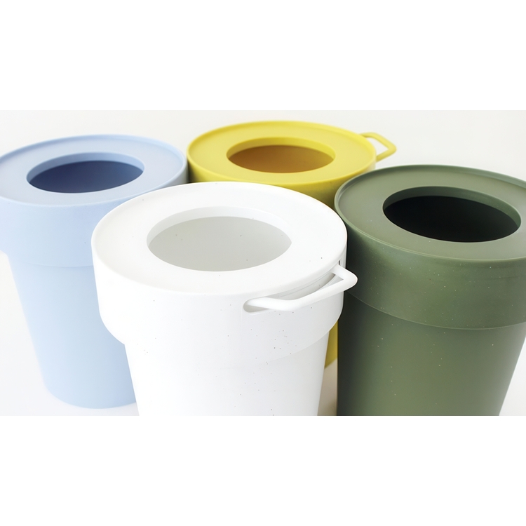 Trash can with lid and hook, TAPTRASH SMALL, 5L, Blue-grey