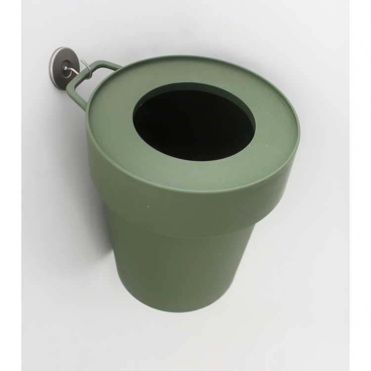 Trash can with lid and hook, TAPTRASH SMALL, 5L, Blue-grey