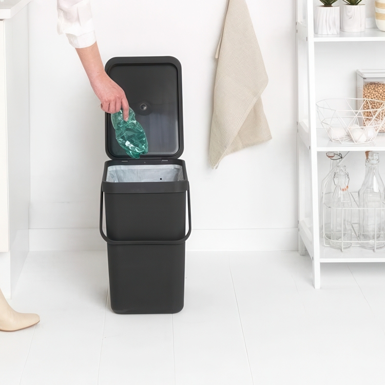 Waste bin with lid and handle 12L, Brabantia