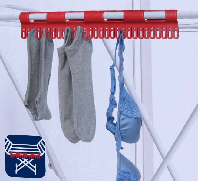 Space saving clothes airer, Set of 2, SALVASPAZIO, 40 cm, White