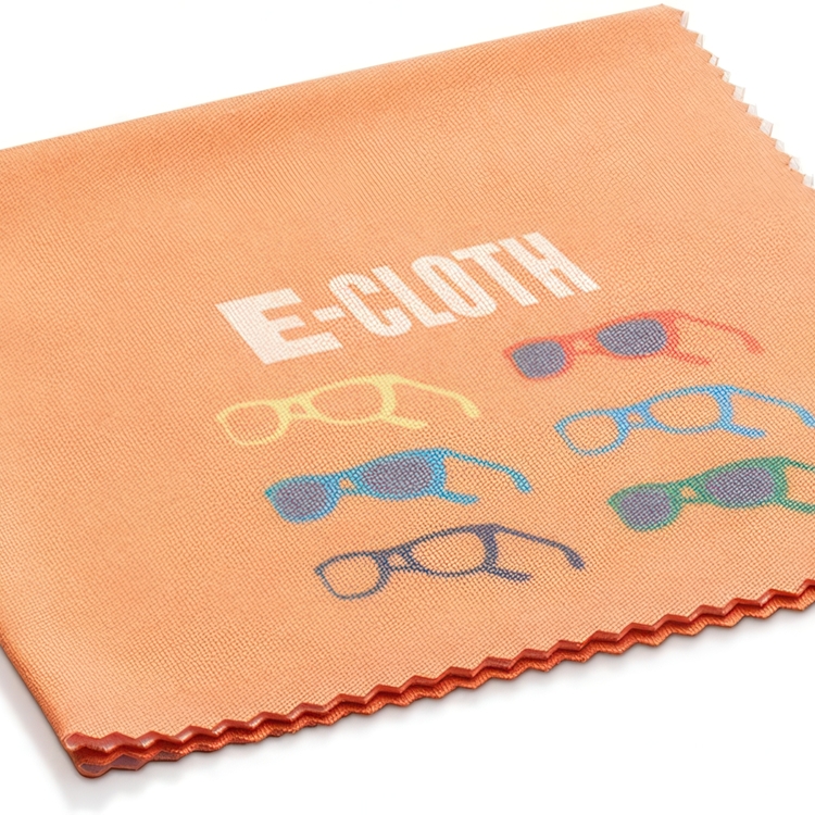 Special cloth for glasses, Microfiber, E-CLOTH GLASSES CLOTH, 19 x 19 cm, Orange