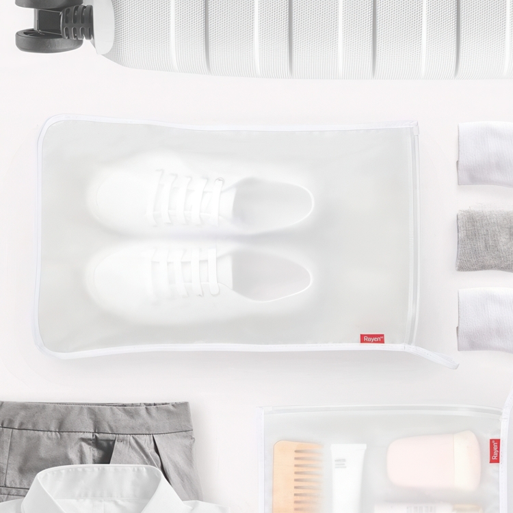 Bags for Shoes / Accessories, Waterproof, Set of 2, MILKY WHITE, 41 x 28 cm, Transparent white