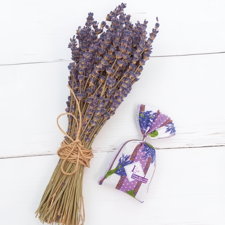 Bag with Lavender from Provence, SACHET LAVANDE, Beige / Purple