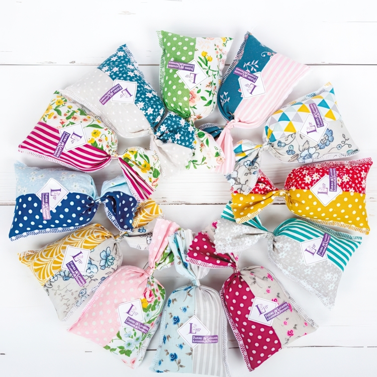 Bag with Lavender from Provence, PATCHWORK SACHET LAVANDE, 7 x H 12 cm, Assorted