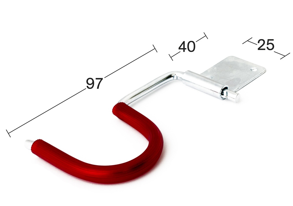 Utility holders / Grip hooks, HABO, 5 pcs, Red