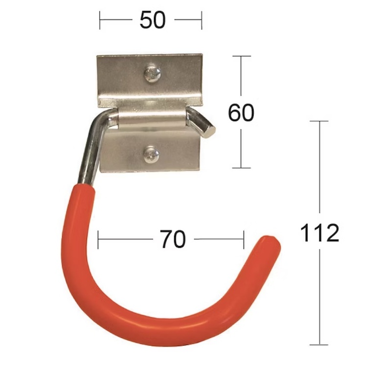 Utility hook / Bicycle hook, HABO, Red