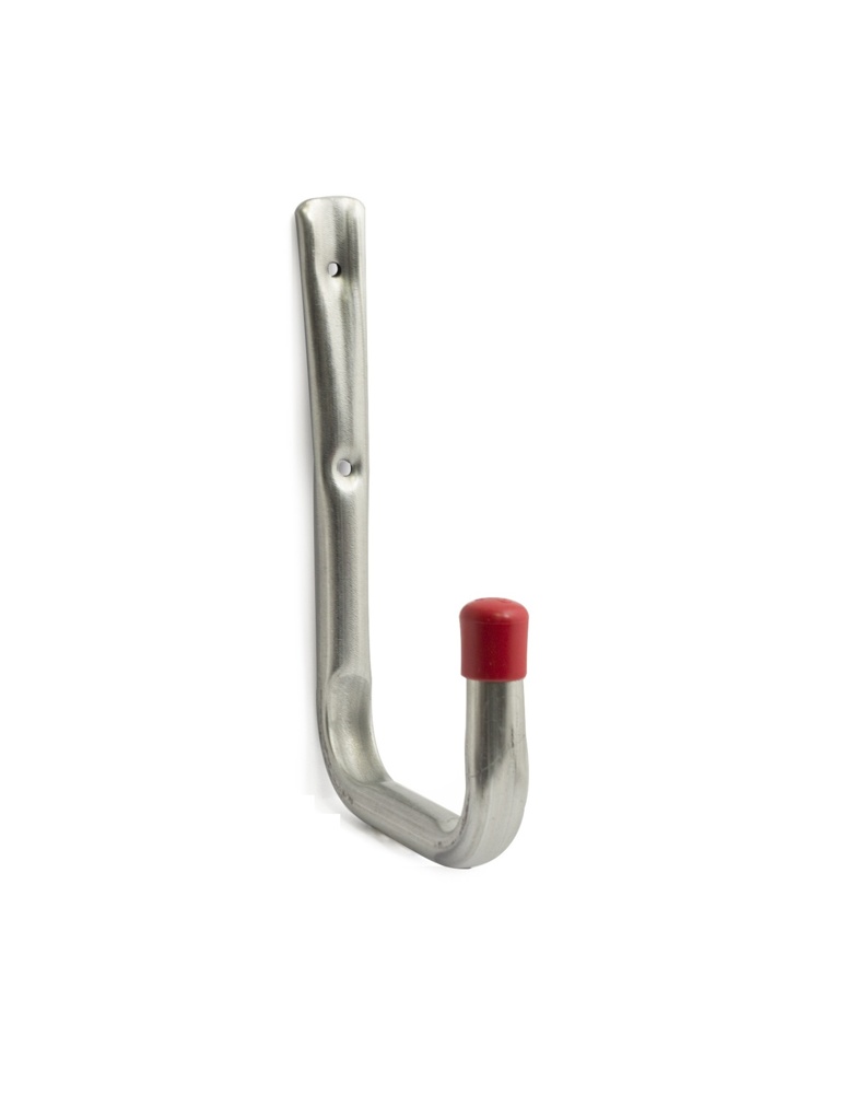 Utility hook, wall mounted, 11,5 cm, HABO, Metal / Red