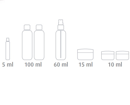 Travel Set, Set of 7, LIVING, Clear 