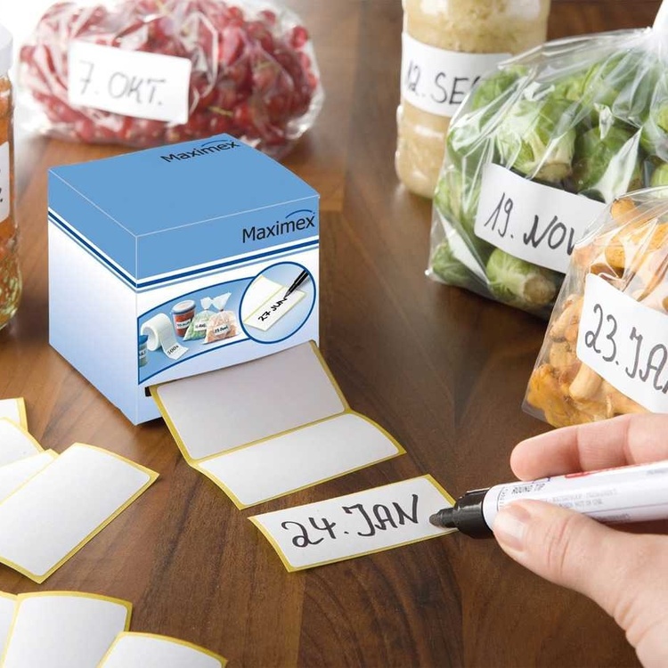 Self-adhesive labels, 500 psc, HAFTETIKETTEN 6 x 3 cm, White