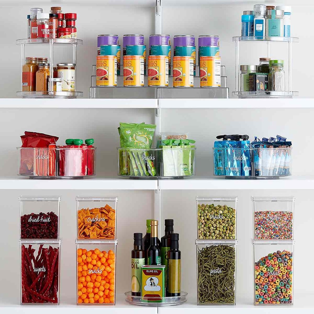 Adhesive Labels, Set of 18, THE HOME EDIT PANTRY LABELS, Clear
